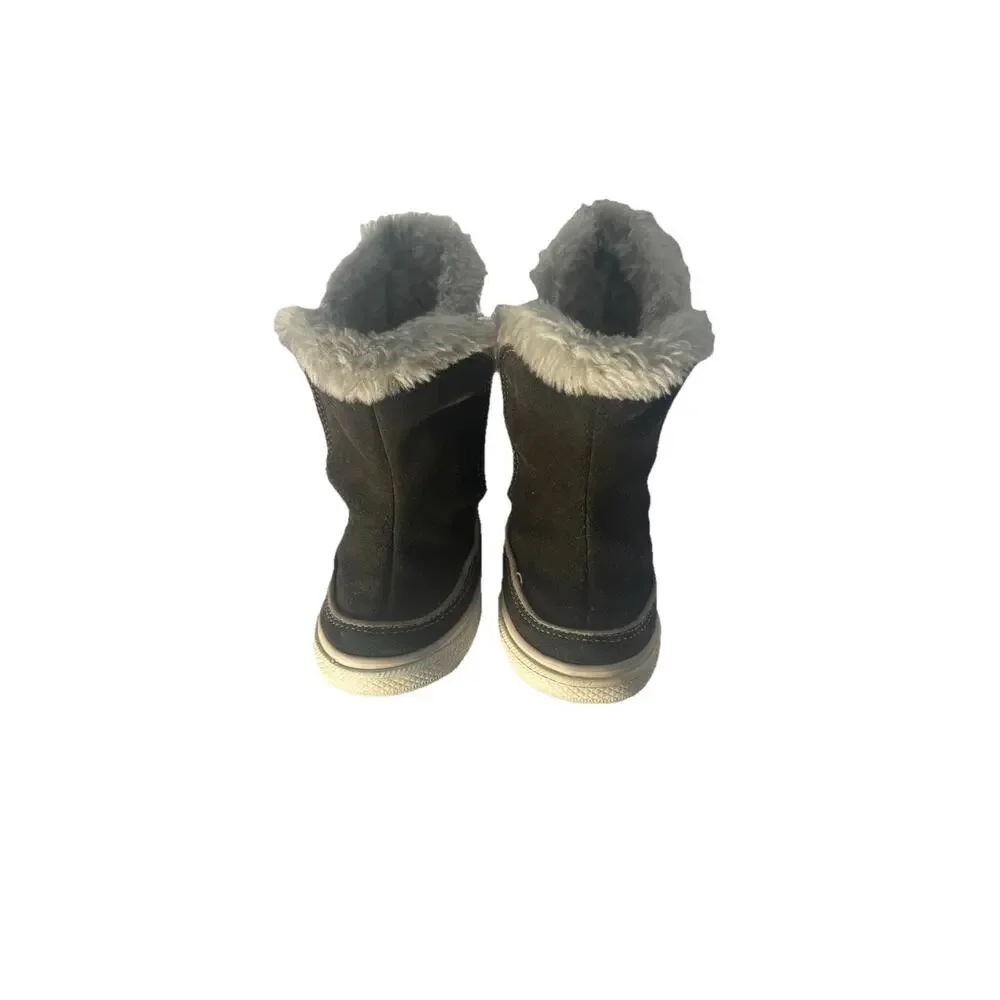Converse Chuck Taylor All Star Winter Boots Toddler 9C Black Faux Fur 132487C